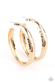 Paparazzi Accessories Check Out These Curves - Gold Earrings