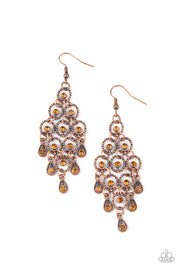 Paparazzi Accessories Chandelier Cameo - Copper Earrings