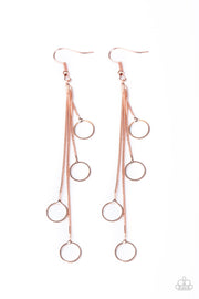 Paparazzi Accessories Full Swing Shimmer - Copper Earrings