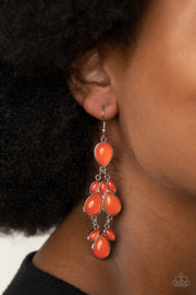 Paparazzi Accessories Superstar Social - Orange Earrings