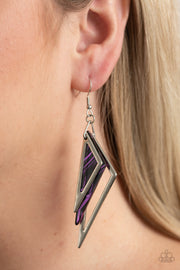 Paparazzi Accessories Evolutionary Edge - Purple Earrings