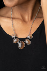 Paparazzi Accessories One Can Only GLEAM - Brown Necklace Set
