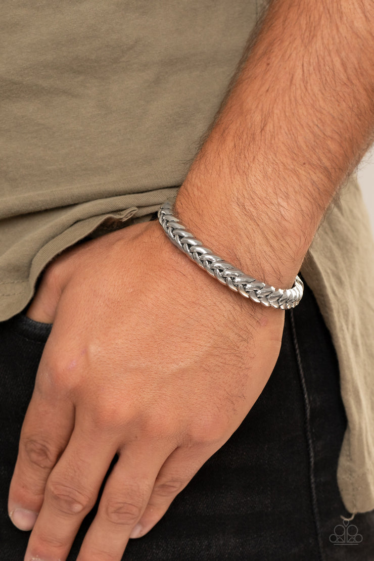 Paparazzi Accessories Tough as Nails - Silver Cuff Bracelet