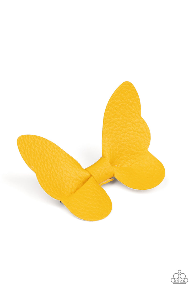 Paparazzi Accessories Butterfly Oasis Yellow Hair Clip