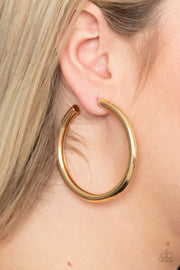 Paparazzi Accessories Curve Ball Gold Earrings