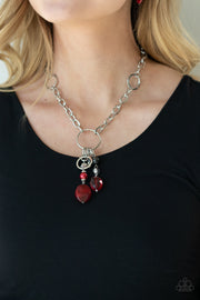 Paparazzi Accessories Lay Down Your CHARMS - Red Necklace