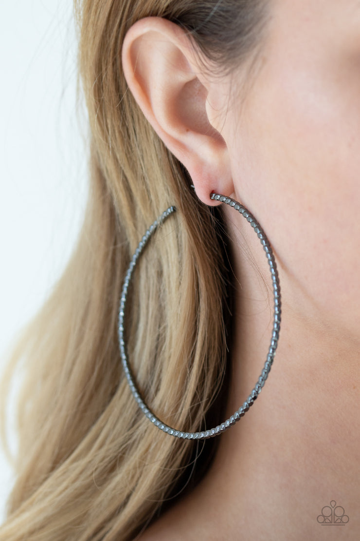 Paparazzi Accessories Pump Up The Volume - Black Earrings