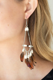 Paparazzi Accessories Haute Hawk White Earrings