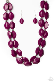 Paparazzi Accessories Two-Story Stunner - Purple Necklace Set