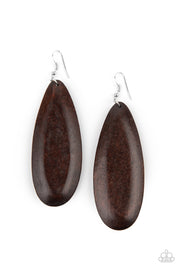 Paparazzi Accessories Tropical Ferry - Brown Earrings