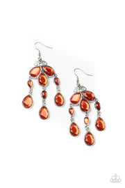 Paparazzi Accessories Clear The HEIR Orange Earrings