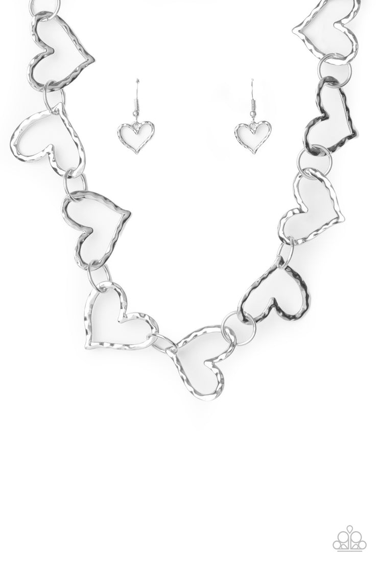 Paparazzi Accessories Vintagely Valentine - Silver Necklace