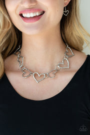 Paparazzi Accessories Vintagely Valentine - Silver Necklace