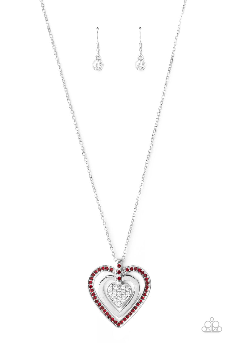 Paparazzi Accessories Bless Your Heart - Red Necklace Set