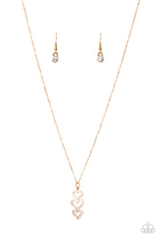 Paparazzi Accessories With All Your HEARTS Gold Necklace Set