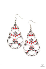 Paparazzi Accessories Garden Melody - Red Earrings