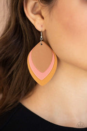 Paparazzi Accessories: Light as a LEATHER - Multi Earrings