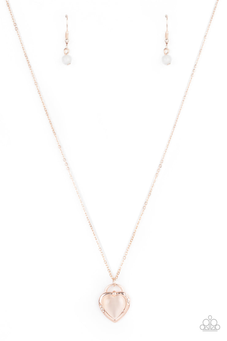 Paparazzi Accessories A Dream is a Wish Your Heart Makes - Rose Gold Necklace Set