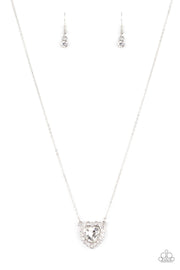 Paparazzi Accessories Out of the GLITTERY-ness of Your Heart - White Necklace Set