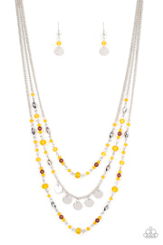 Paparazzi Accessories Step Out of My Aura Yellow Necklace Set
