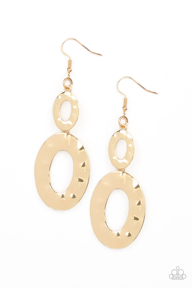 Paparazzi Accessories Bring On The Basics Gold Earrings
