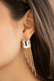 Paparazzi Accessories Save for a REIGNy Day Gold Earrings