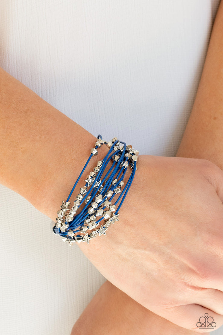 Paparazzi Accessories Star-Studded Affair Blue Bracelet