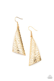 Paparazzi Accessories Ready The Troops Gold Earrings
