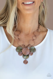 Paparazzi Accessories  Learn the HARDWARE Way Copper Necklace Set