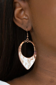 Paparazzi Accessories Instinctively Industrial - Copper Earrings