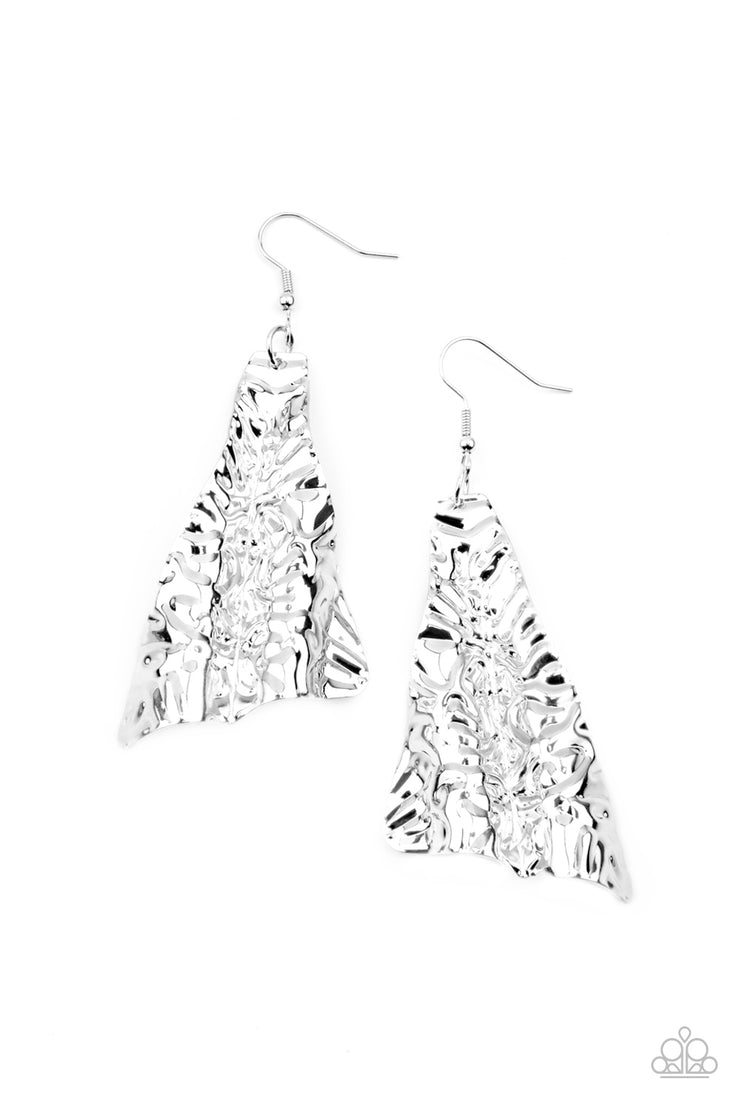 Paparazzi Accessories How FLARE You! Silver Earrings