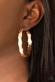 Paparazzi Accessories Exhilarated Edge Gold Earrings