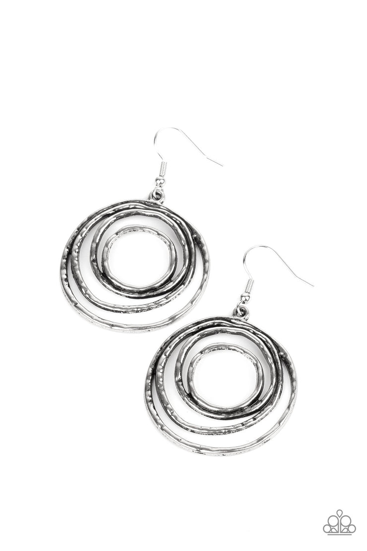 Paparazzi Accessories Spiraling Out of Control - Silver Earrings