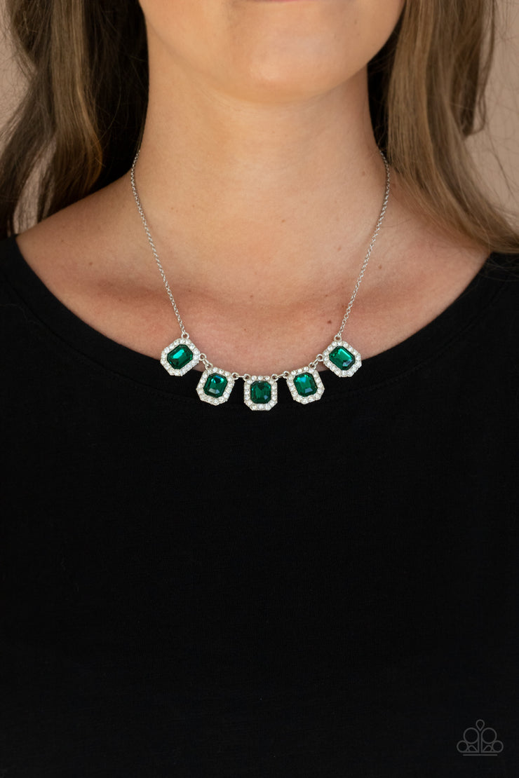 Paparazzi Accessories Next Level Luster - Green Necklace Set