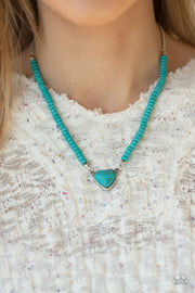 Paparazzi Accessories Country Sweetheart - Blue Necklace Set