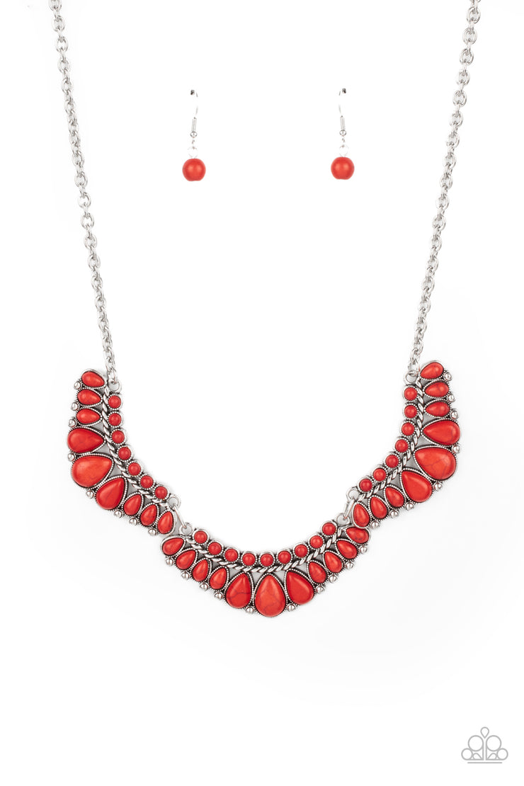 Paparazzi Accessories Naturally Native - Red Necklace Set