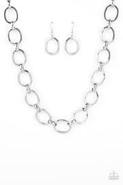 Paparazzi Accessories HAUTE-ly Contested - Silver Necklace Set