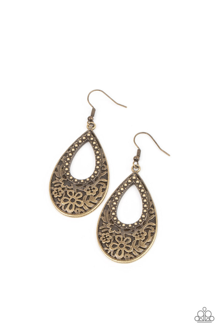 Paparazzi Accessories Organically Opulent Brass Earrings