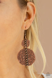 Paparazzi Accessories Metro Metalhead - Copper Earrings