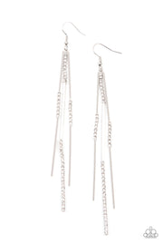 Paparazzi Accessories Dainty Dynamism White Earrings