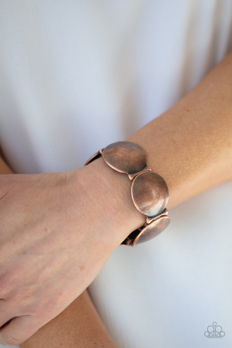 Paparazzi Accessories Going, Going, GONG! Copper Bracelet
