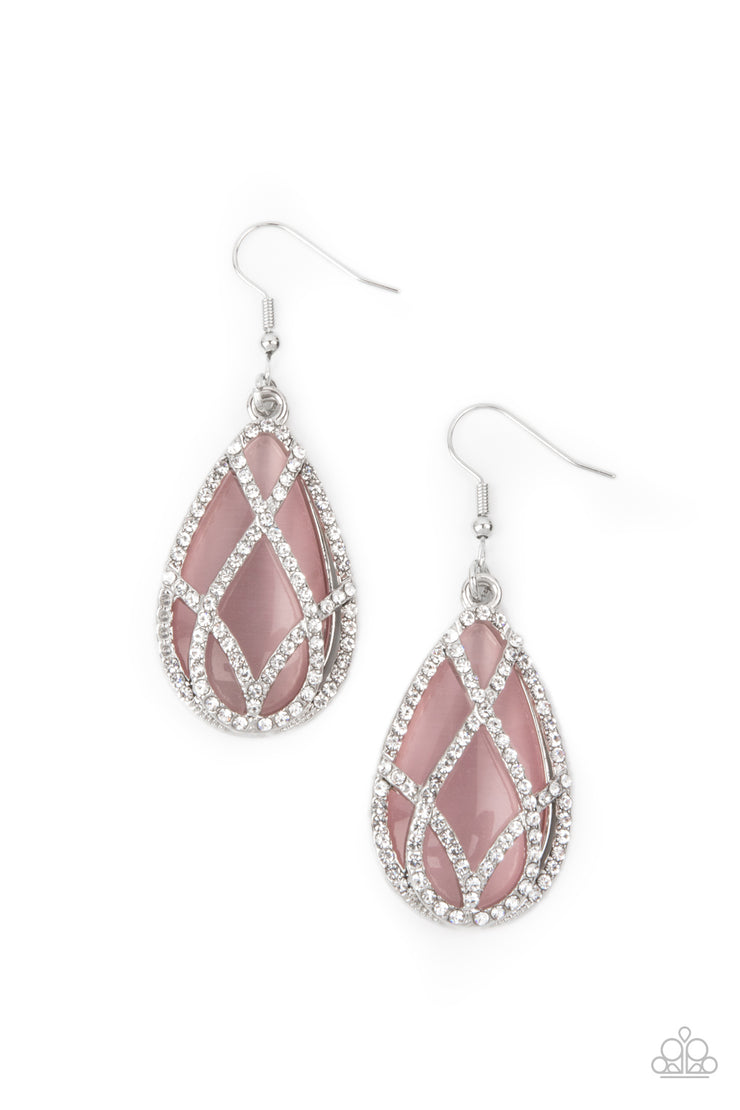 Paparazzi Accessories Crawling With Couture - Pink Earrings