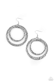 Paparazzi Accessories Rounded Out Silver Earrings