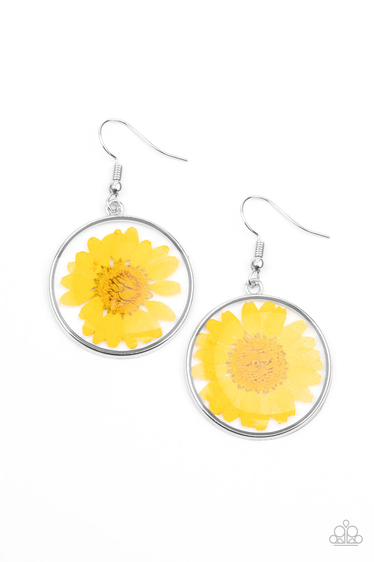 Paparazzi Accessories Forever Florals Yellow Earrings
