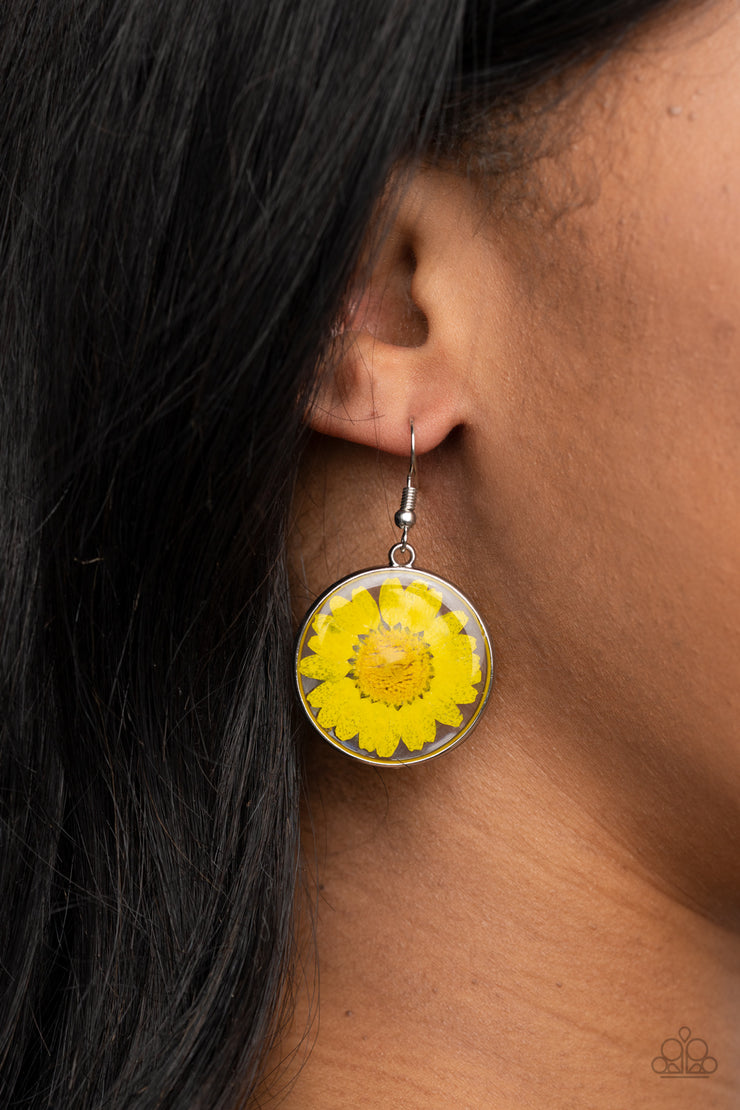 Paparazzi Accessories Forever Florals Yellow Earrings