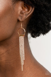 Paparazzi Accessories Tapered Twinkle Gold Earrings