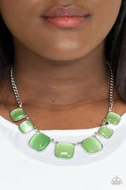 Paparazzi Accessories Aura Allure - Green Necklace Set