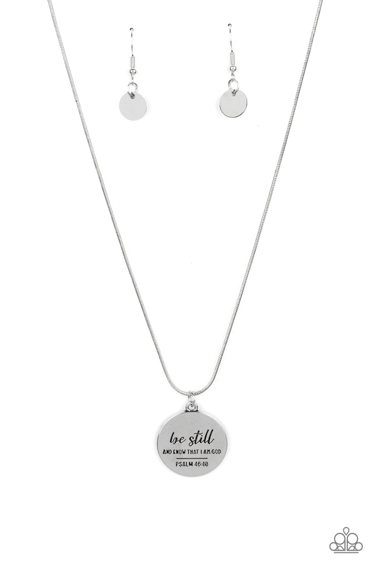 Paparazzi Accessories Be Still - Silver Necklace Set