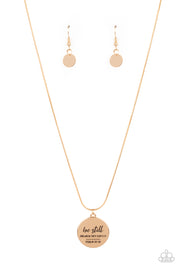 Paparazzi Accessories Be Still - Gold Necklace Set