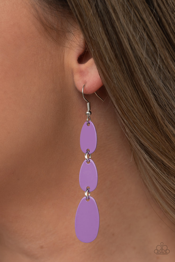 Paparazzi Accessories Rainbow Drops Purple Earrings